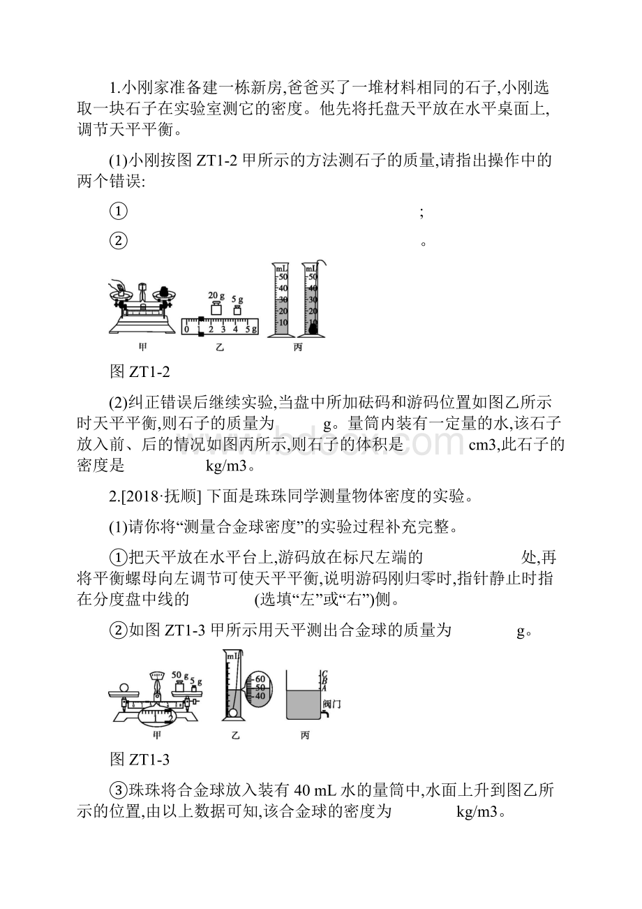 初三物理密度的测量.docx_第2页