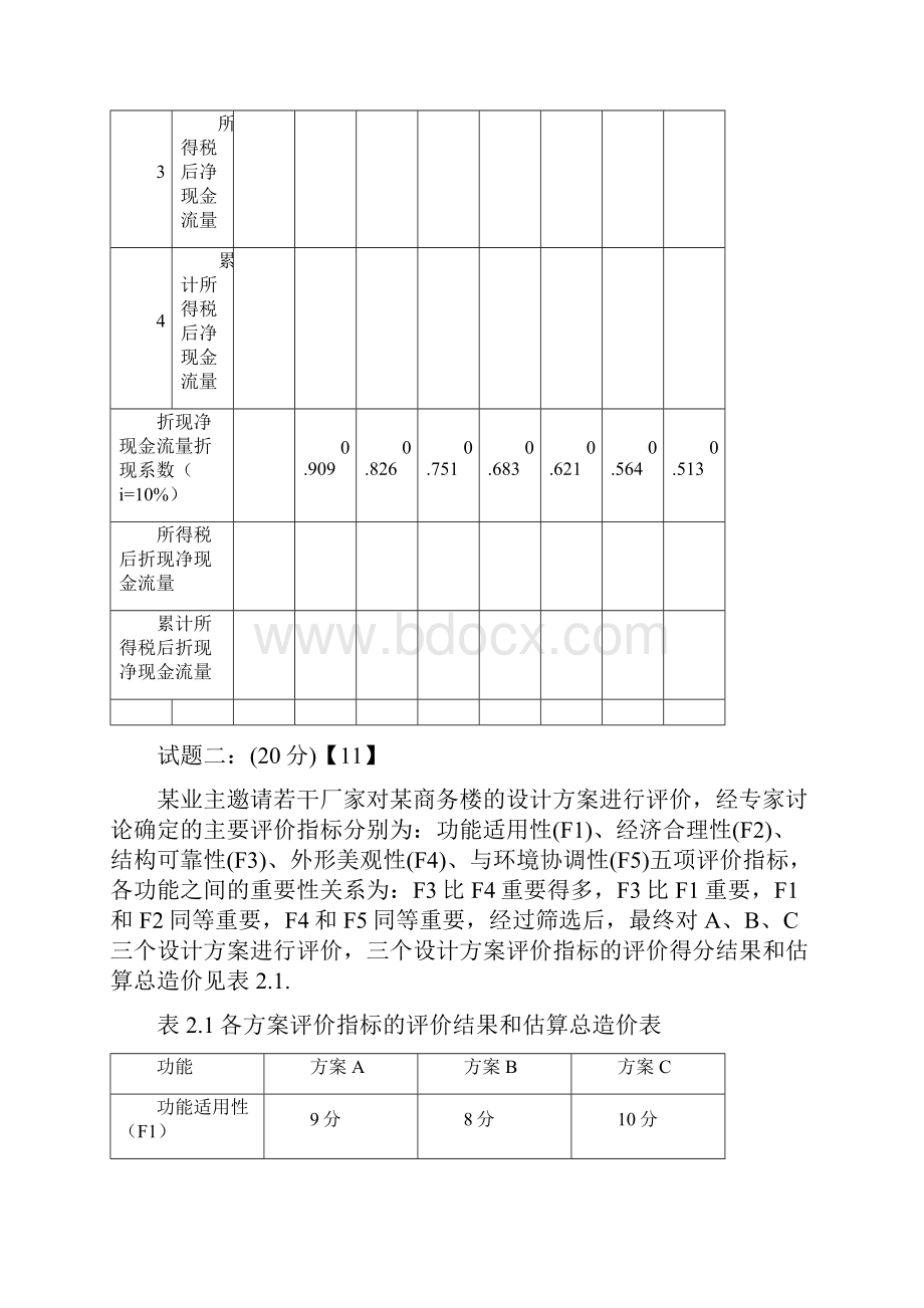 造价师《工程造价案例分析》真题及答案.docx_第3页