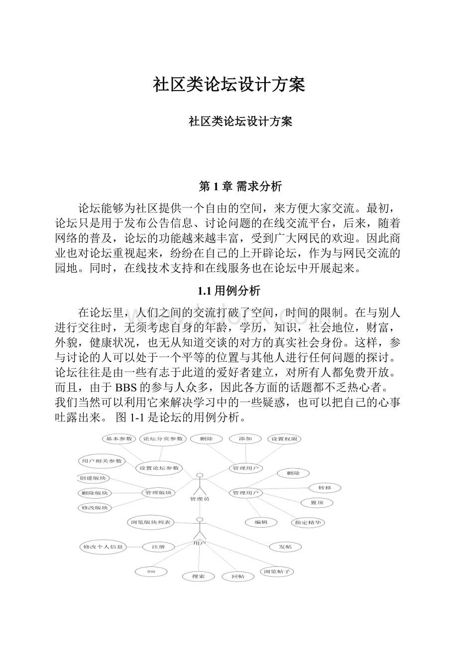 社区类论坛设计方案.docx_第1页