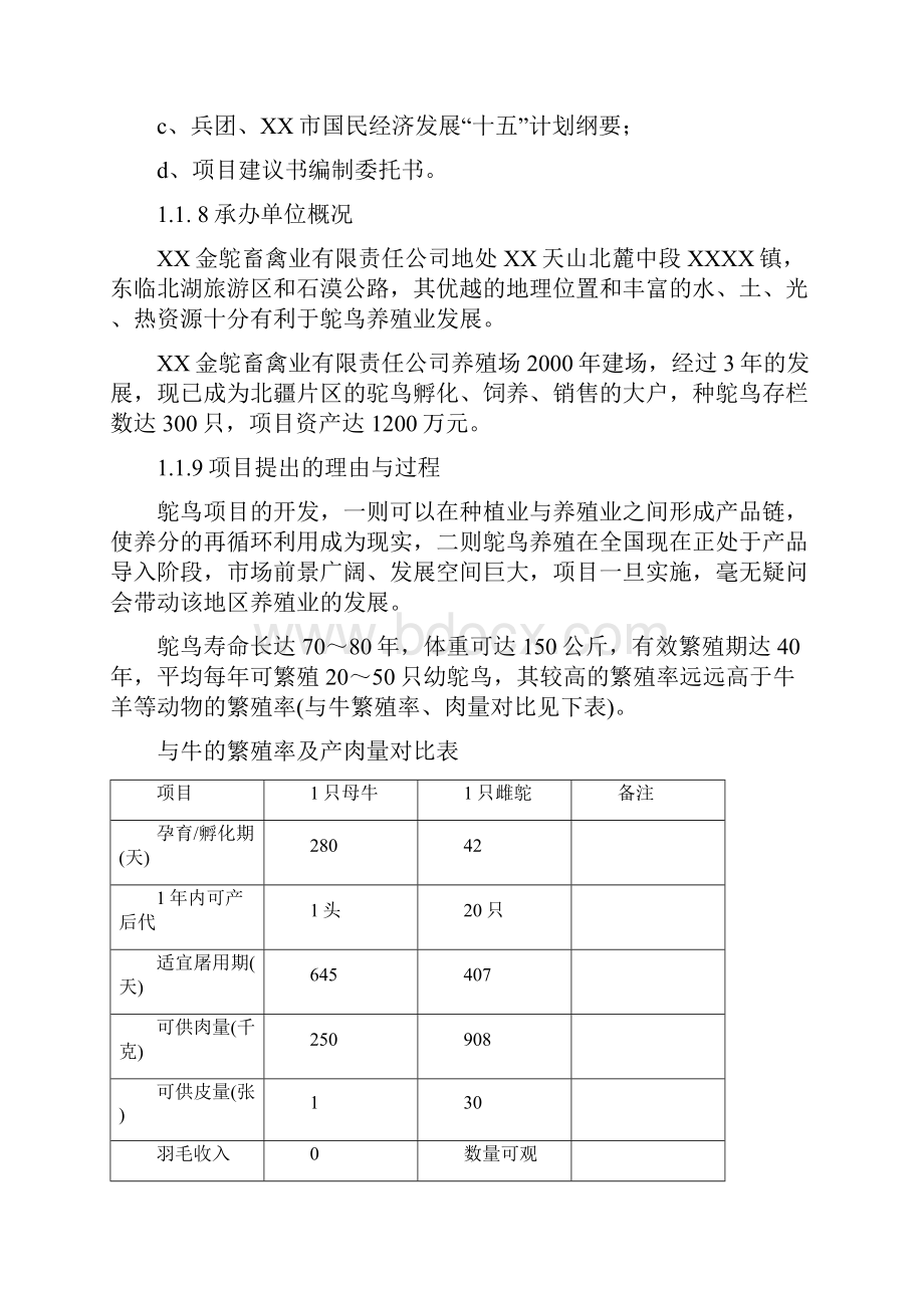 万只鸵鸟养殖产业化示范基地项目的可行性研究报告.docx_第2页