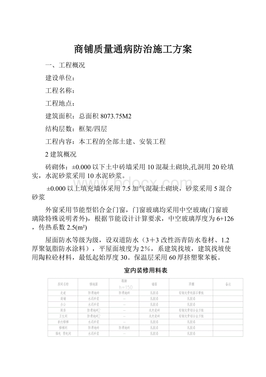 商铺质量通病防治施工方案.docx_第1页