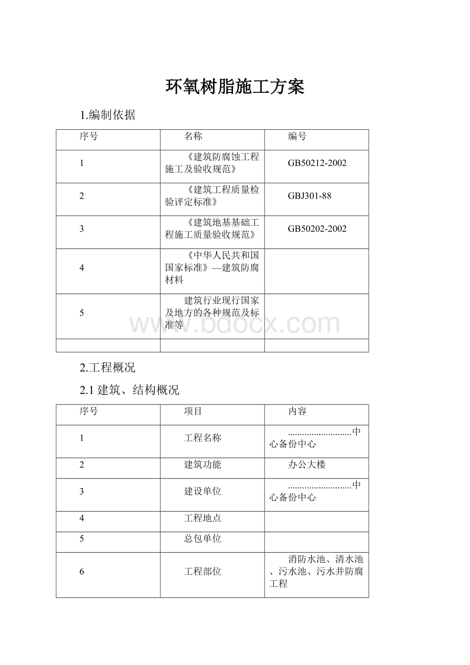 环氧树脂施工方案.docx