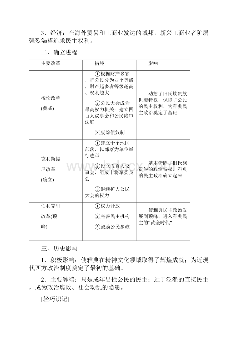 高考历史一轮总复习第2单元西方的政治制度第3讲古代希腊罗马的政治制度教师用书新人教版.docx_第2页