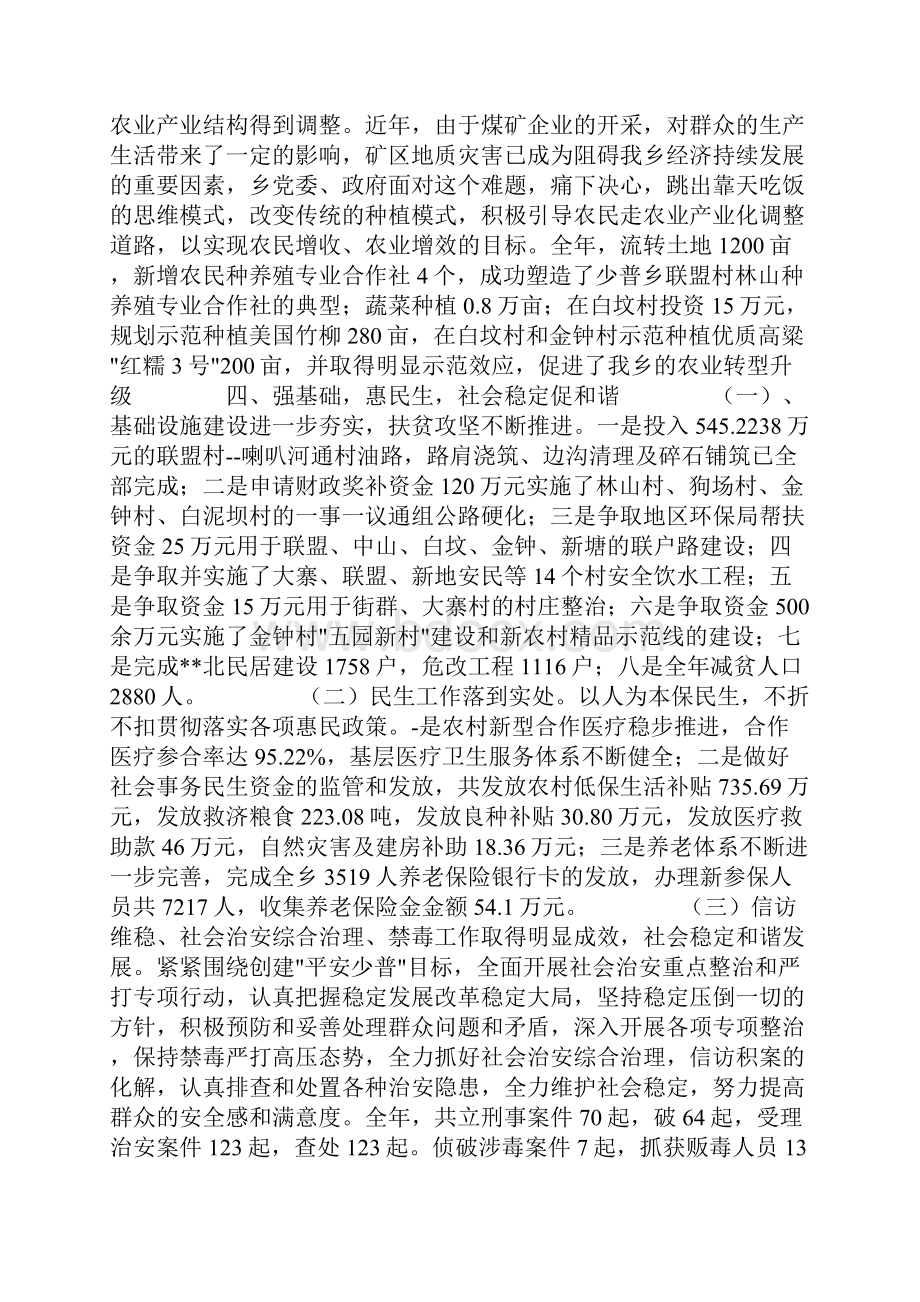 乡党委政府工作总结.docx_第3页