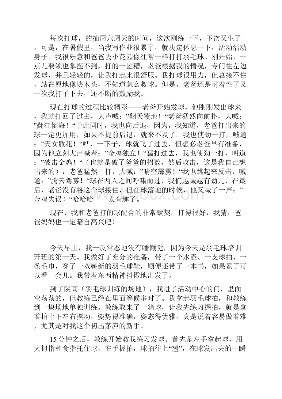 我喜欢打羽毛球作文500字600字.docx_第3页