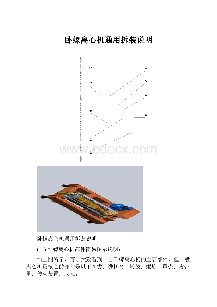 卧螺离心机通用拆装说明.docx