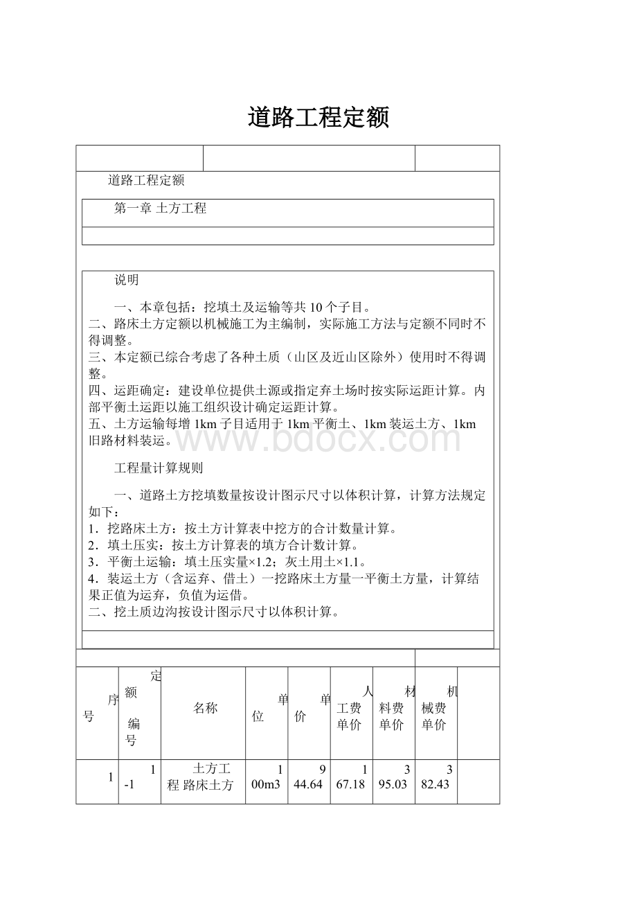 道路工程定额.docx