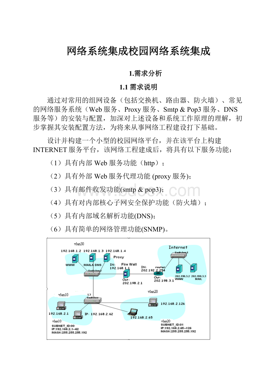 网络系统集成校园网络系统集成.docx