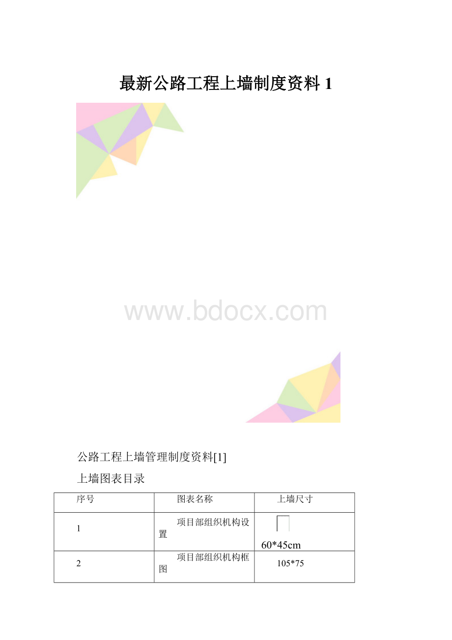 最新公路工程上墙制度资料1.docx_第1页