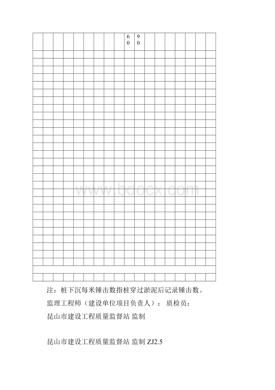 预制桩管桩施工文本记录锤击验收文本记录.docx_第2页