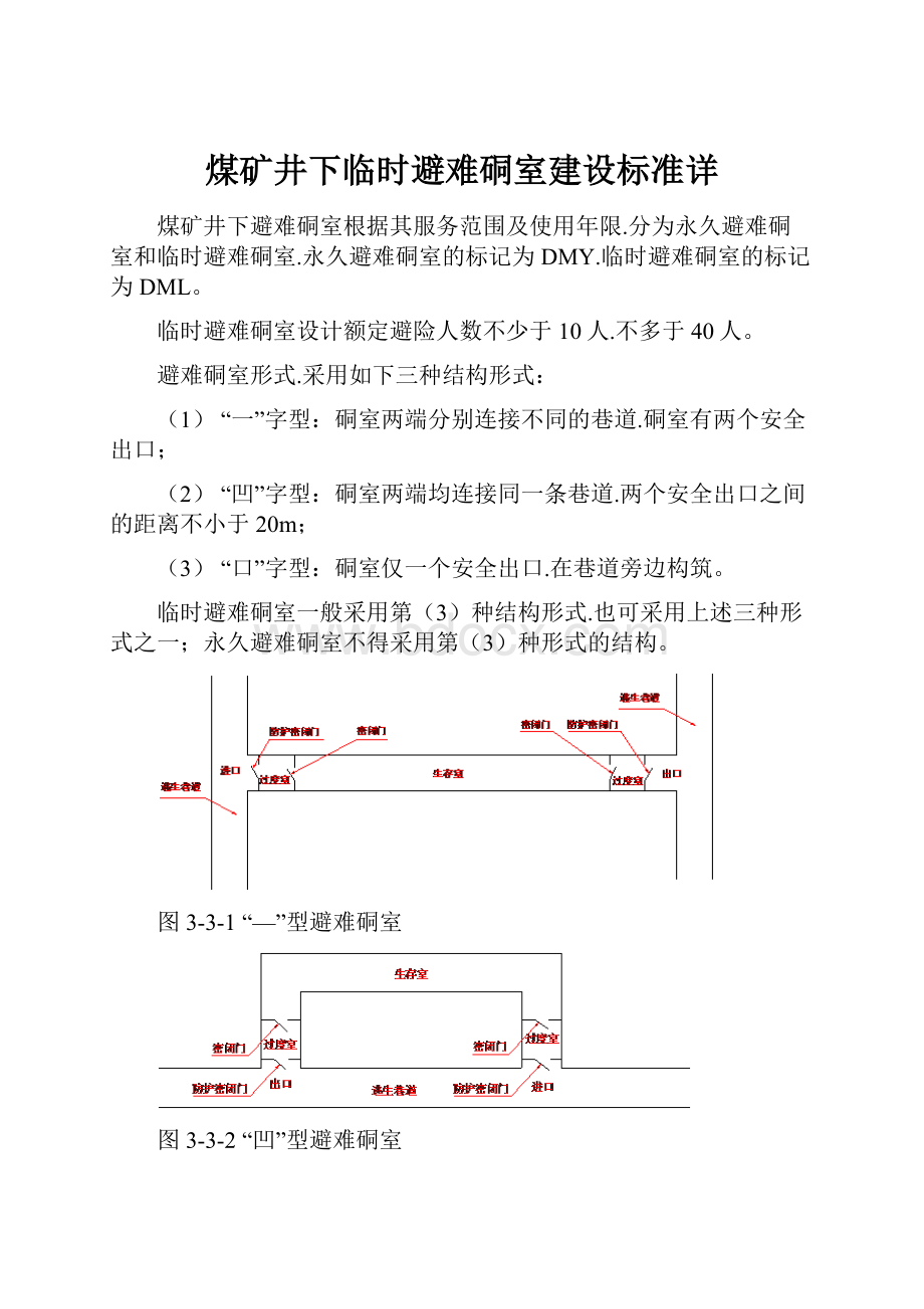 煤矿井下临时避难硐室建设标准详.docx