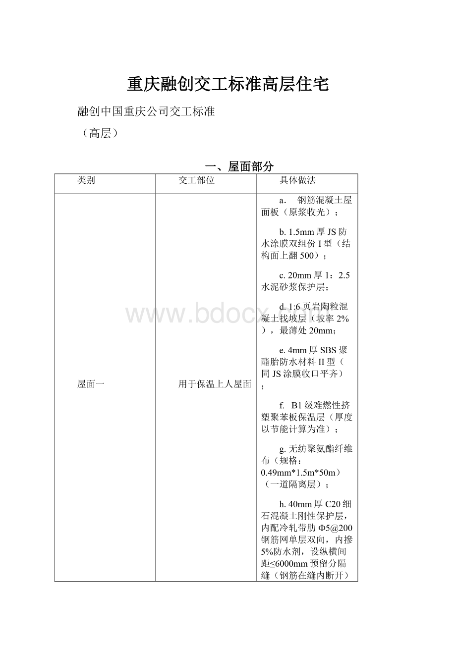 重庆融创交工标准高层住宅.docx