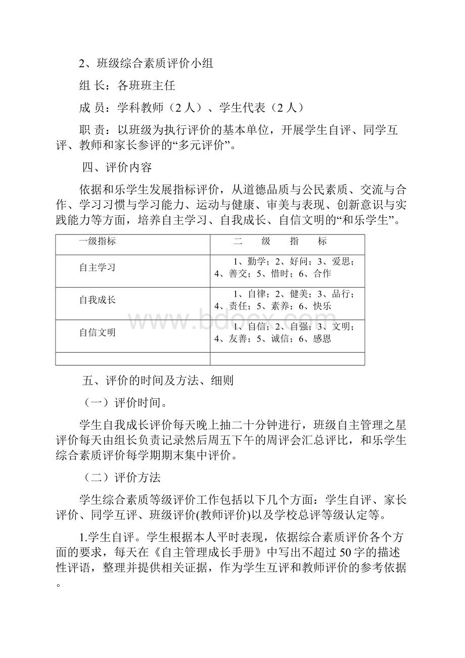 平江县三星希望小学正信学生综合素质评价实施方案.docx_第3页