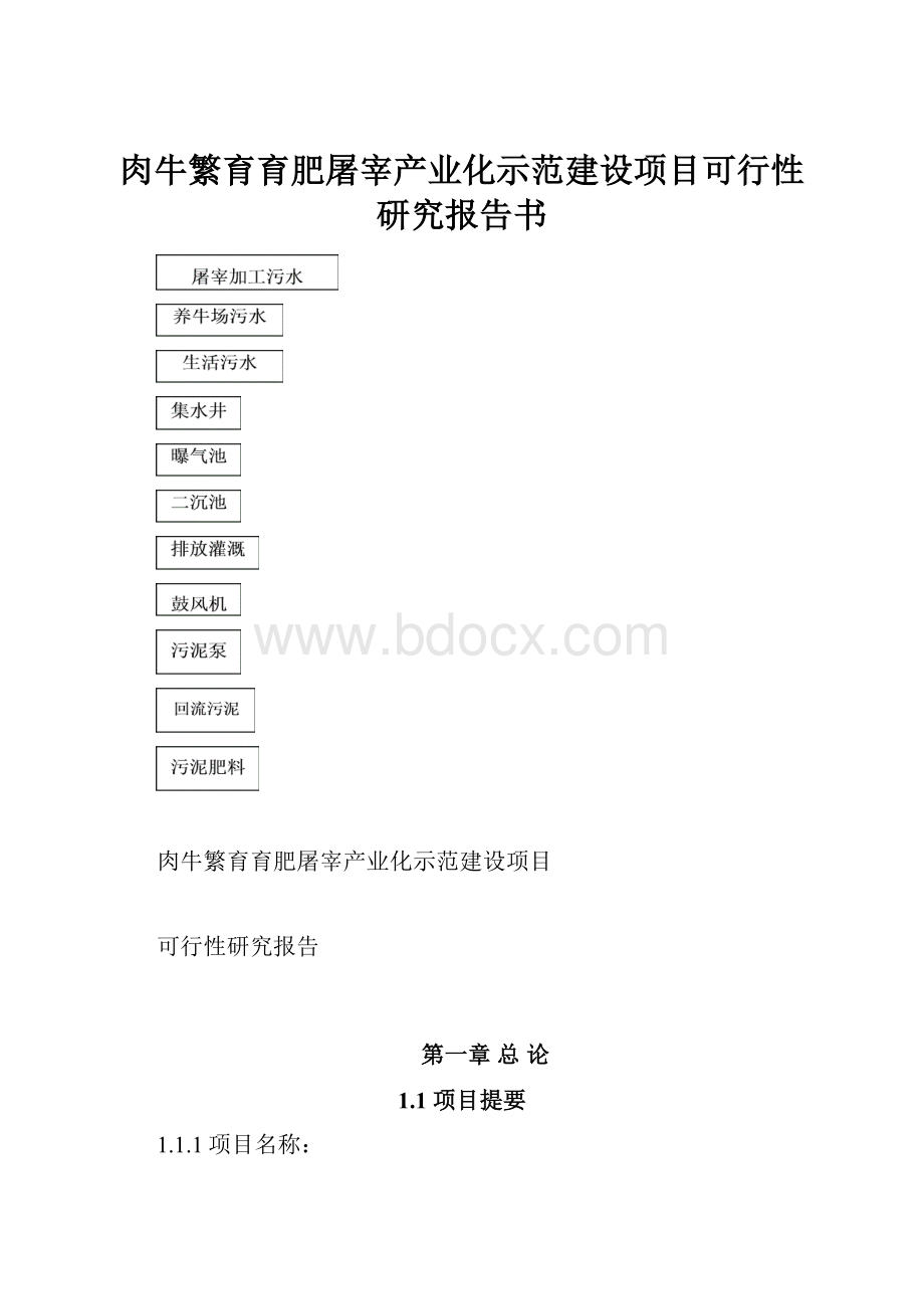 肉牛繁育育肥屠宰产业化示范建设项目可行性研究报告书.docx