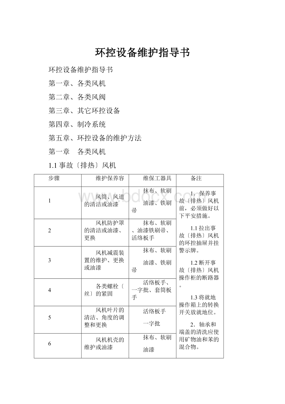 环控设备维护指导书.docx_第1页