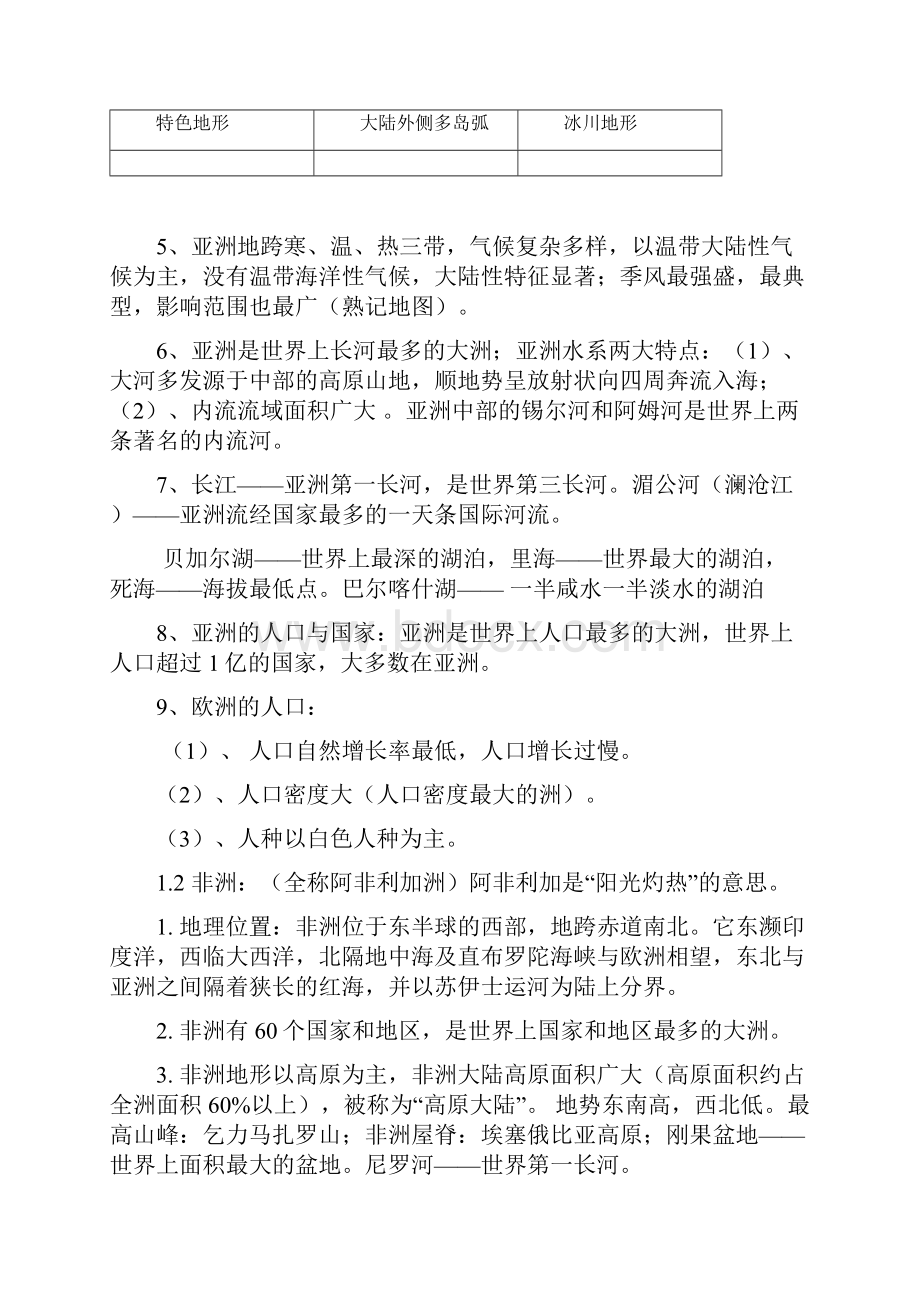 七年级地理下册复习湖南教育出版社.docx_第2页