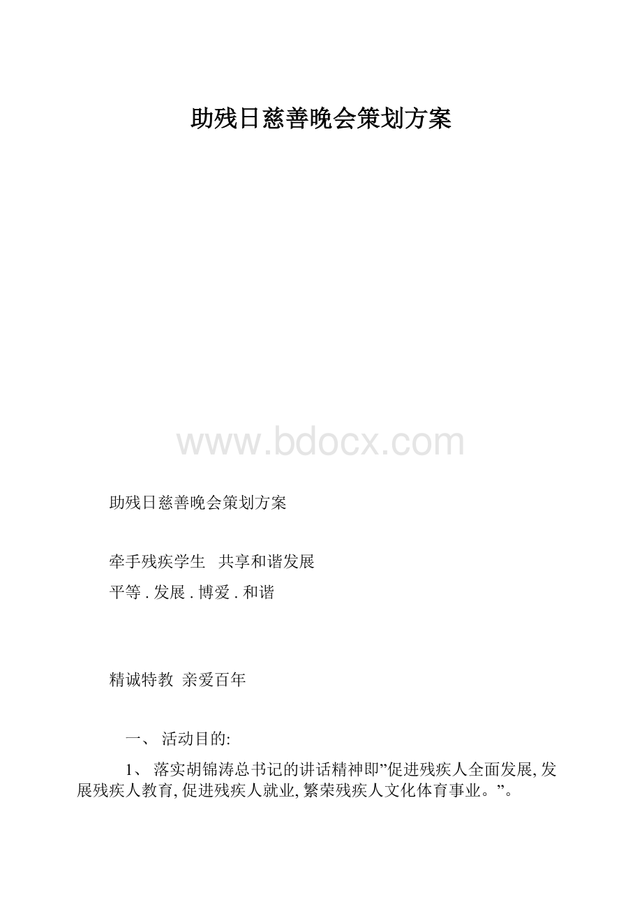 助残日慈善晚会策划方案.docx