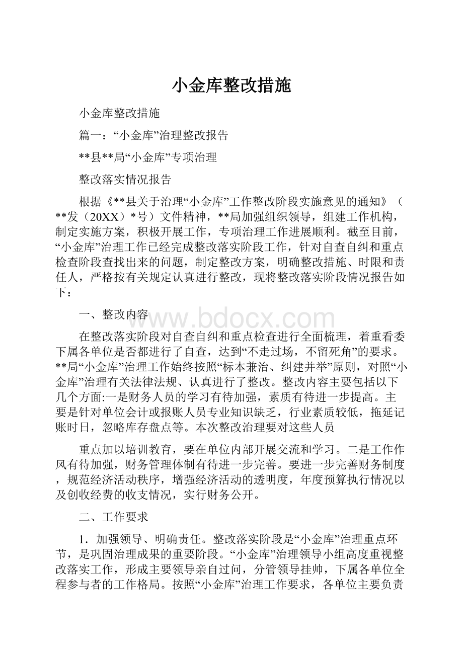 小金库整改措施.docx