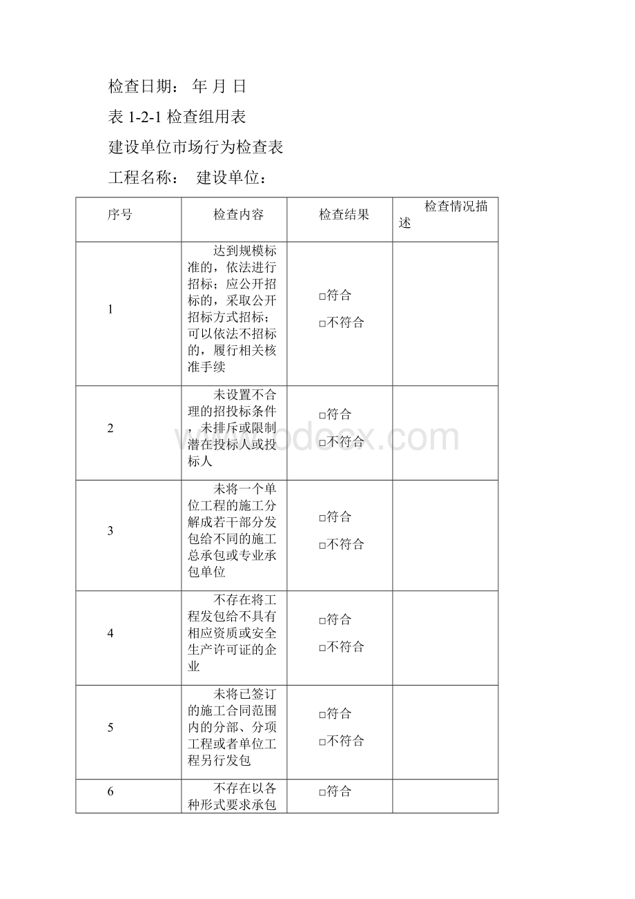 广西建筑市场及建筑工程质量安全层级监督检查用表.docx_第3页