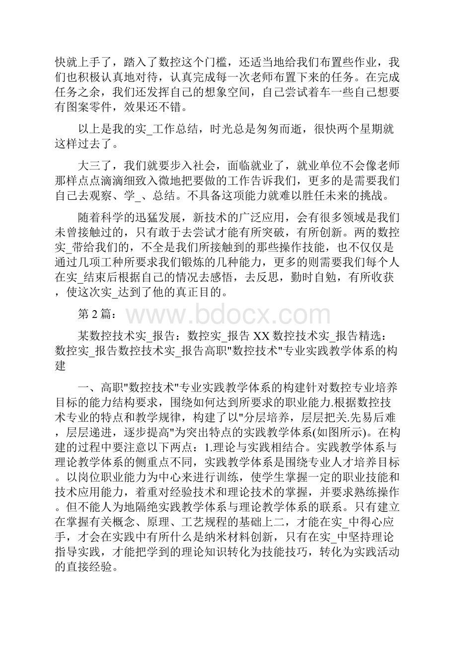 数控实习报告总结共10篇.docx_第2页