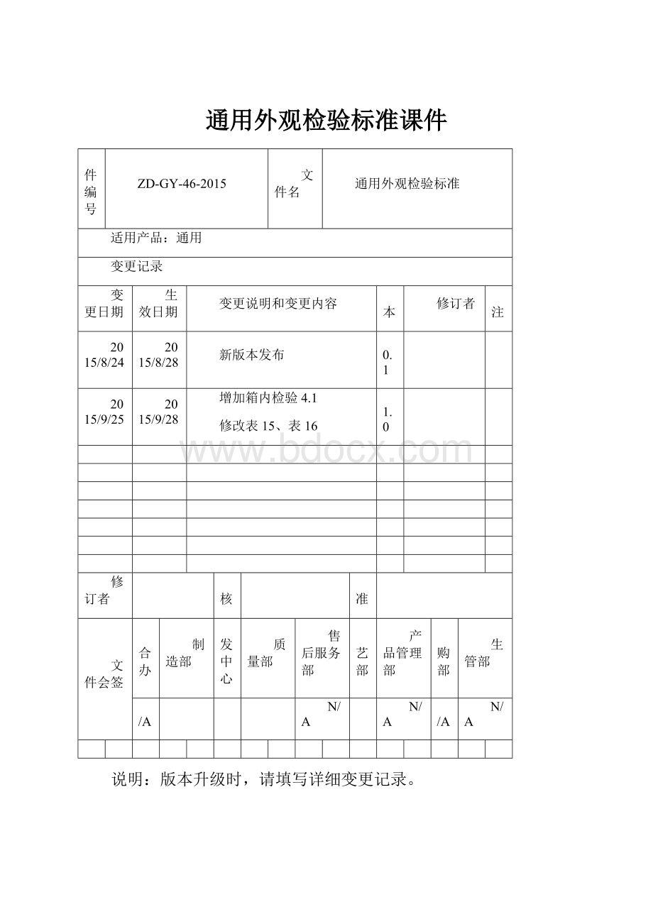 通用外观检验标准课件.docx