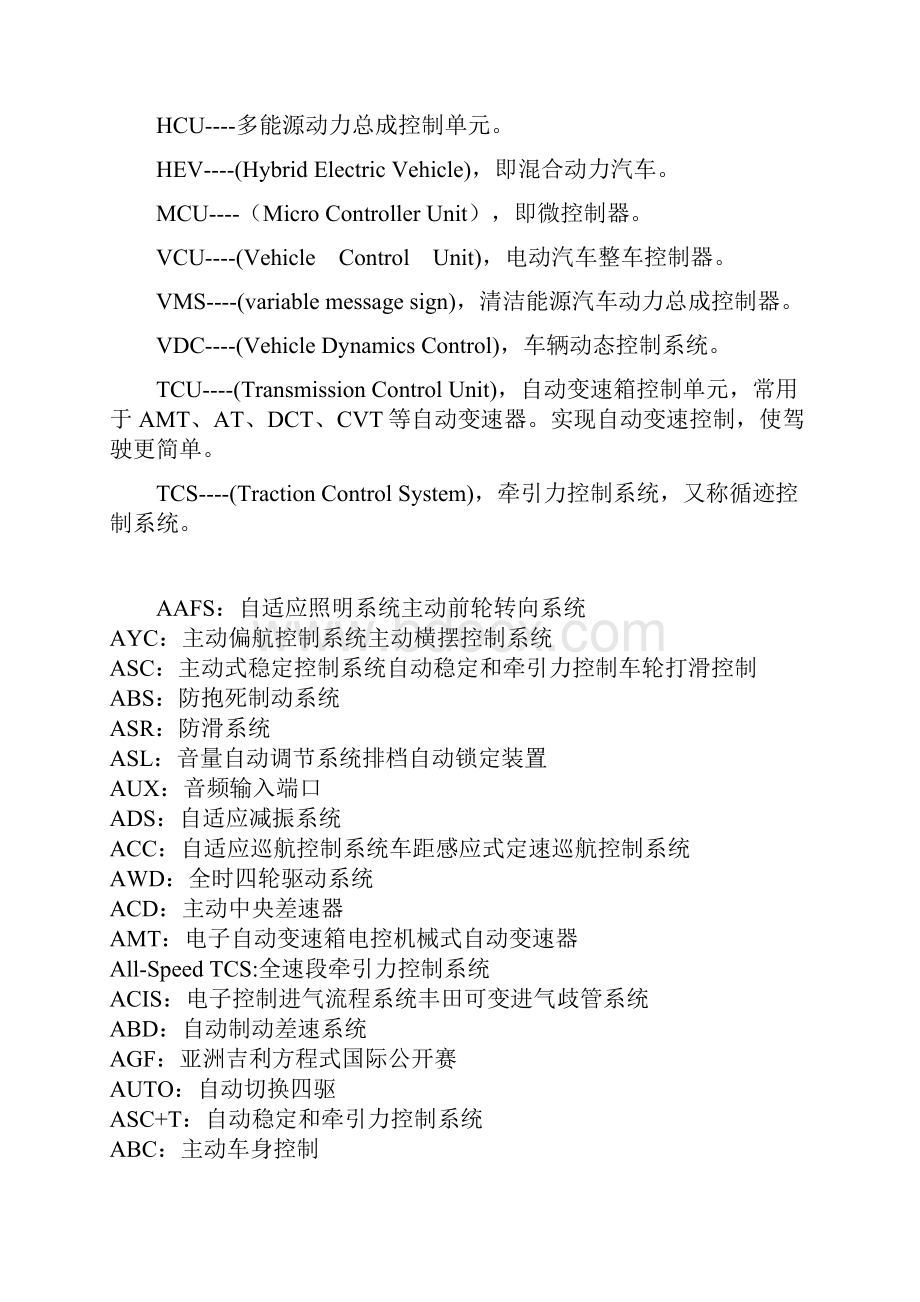 汽车行业字母简写含义大全.docx_第2页