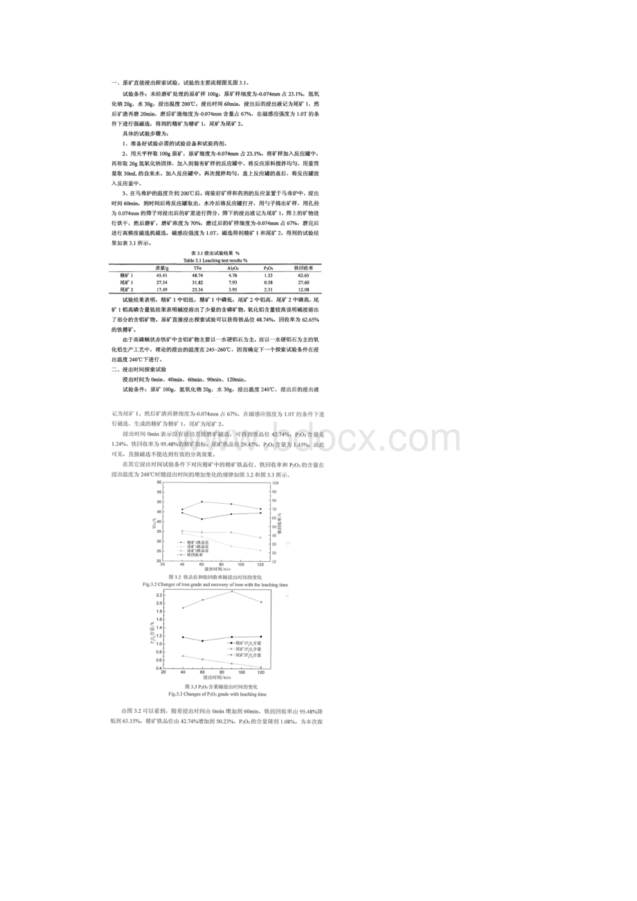 高铝铁矿的强硬浸出试验研究.docx_第2页