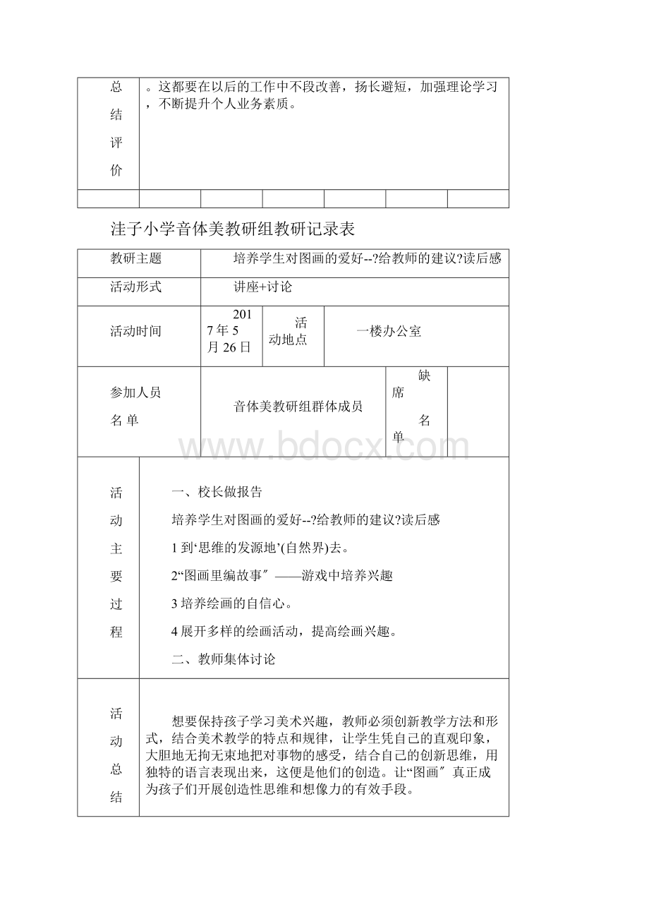 小学美术教研组活动记录表.docx_第3页