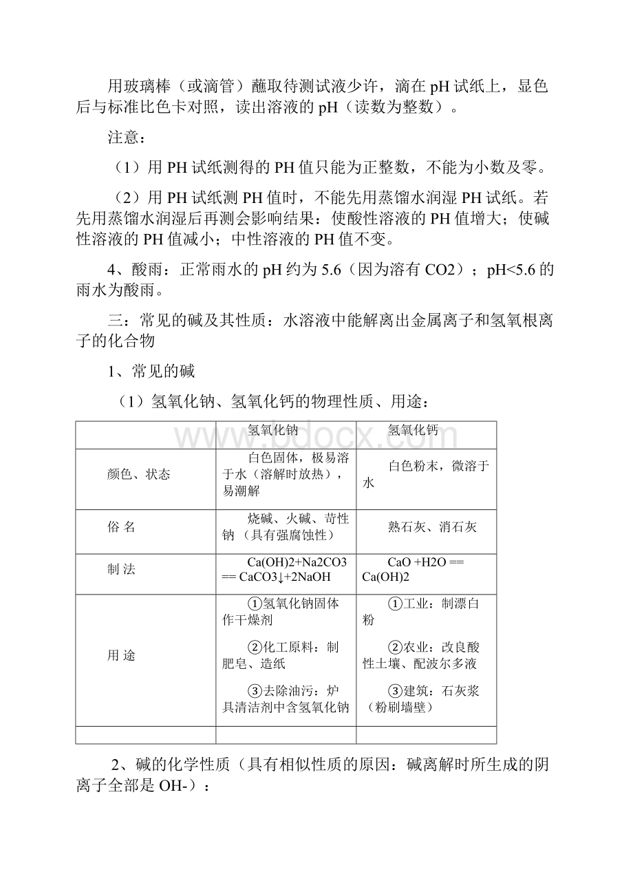 中考化学第二轮知识点复习常见化合物.docx_第3页