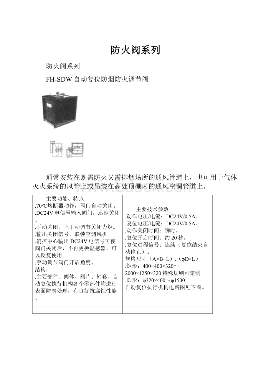 防火阀系列.docx