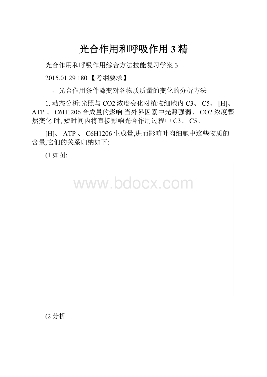 光合作用和呼吸作用3精.docx