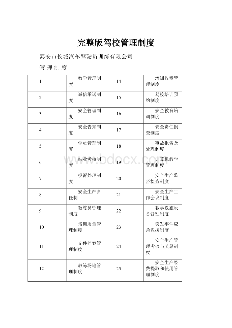 完整版驾校管理制度.docx