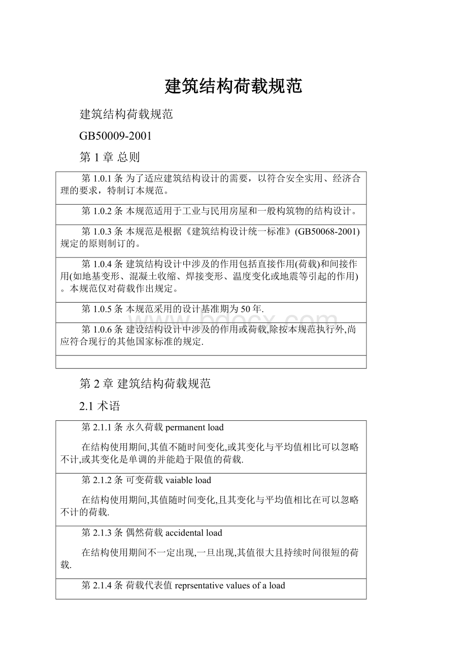 建筑结构荷载规范.docx_第1页