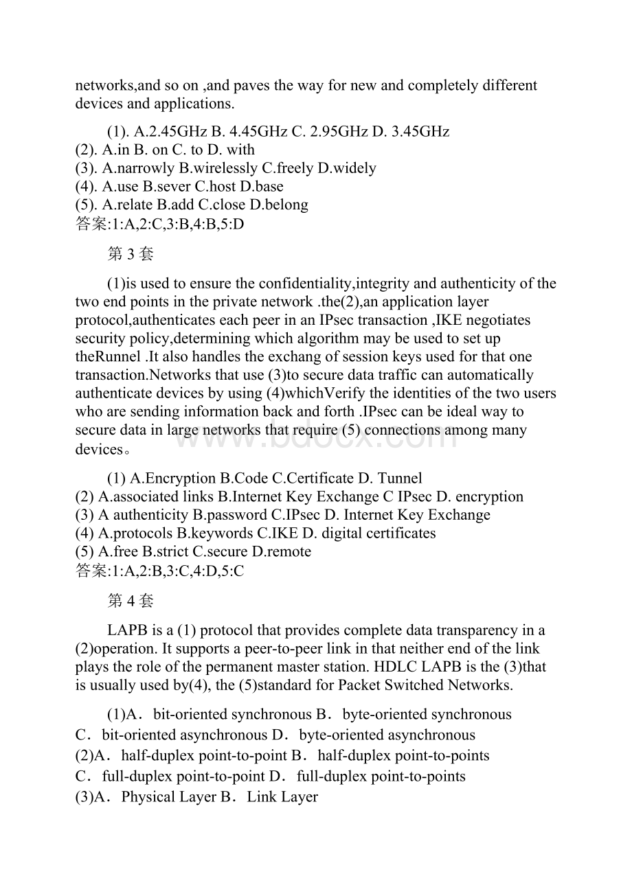 网络工程师英语复习练习题10套.docx_第2页