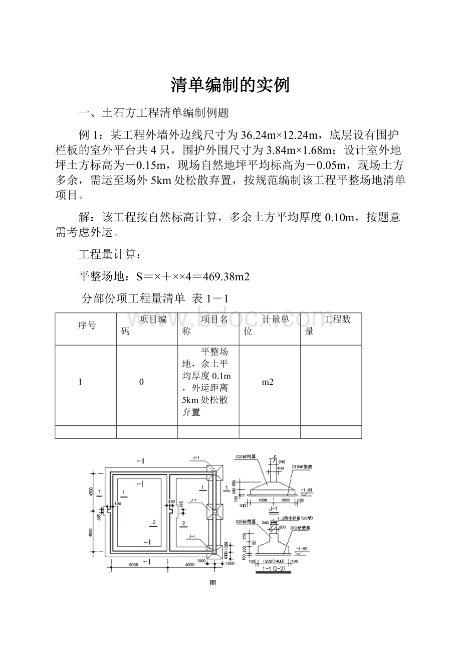 清单编制的实例.docx