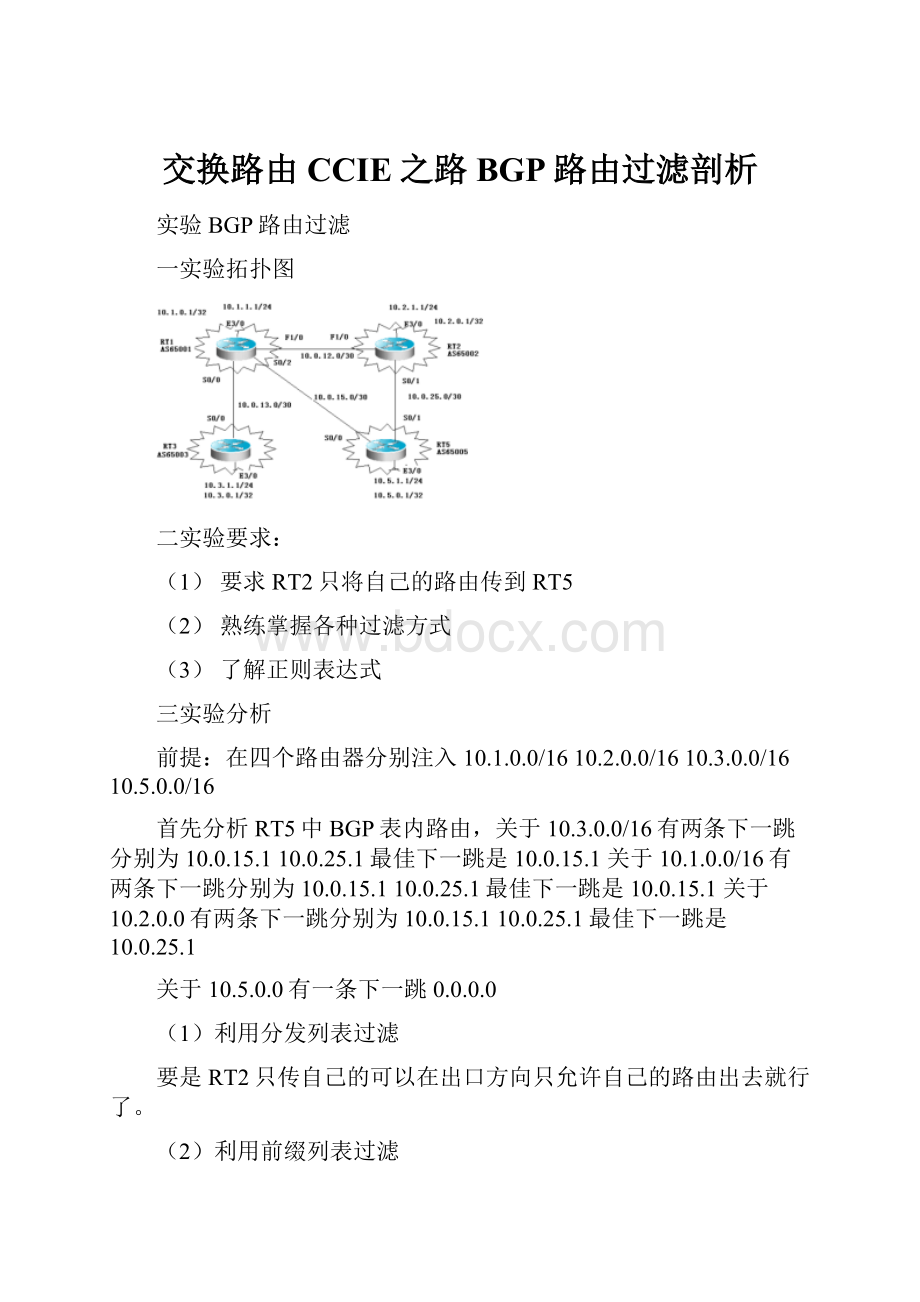 交换路由CCIE之路BGP路由过滤剖析.docx