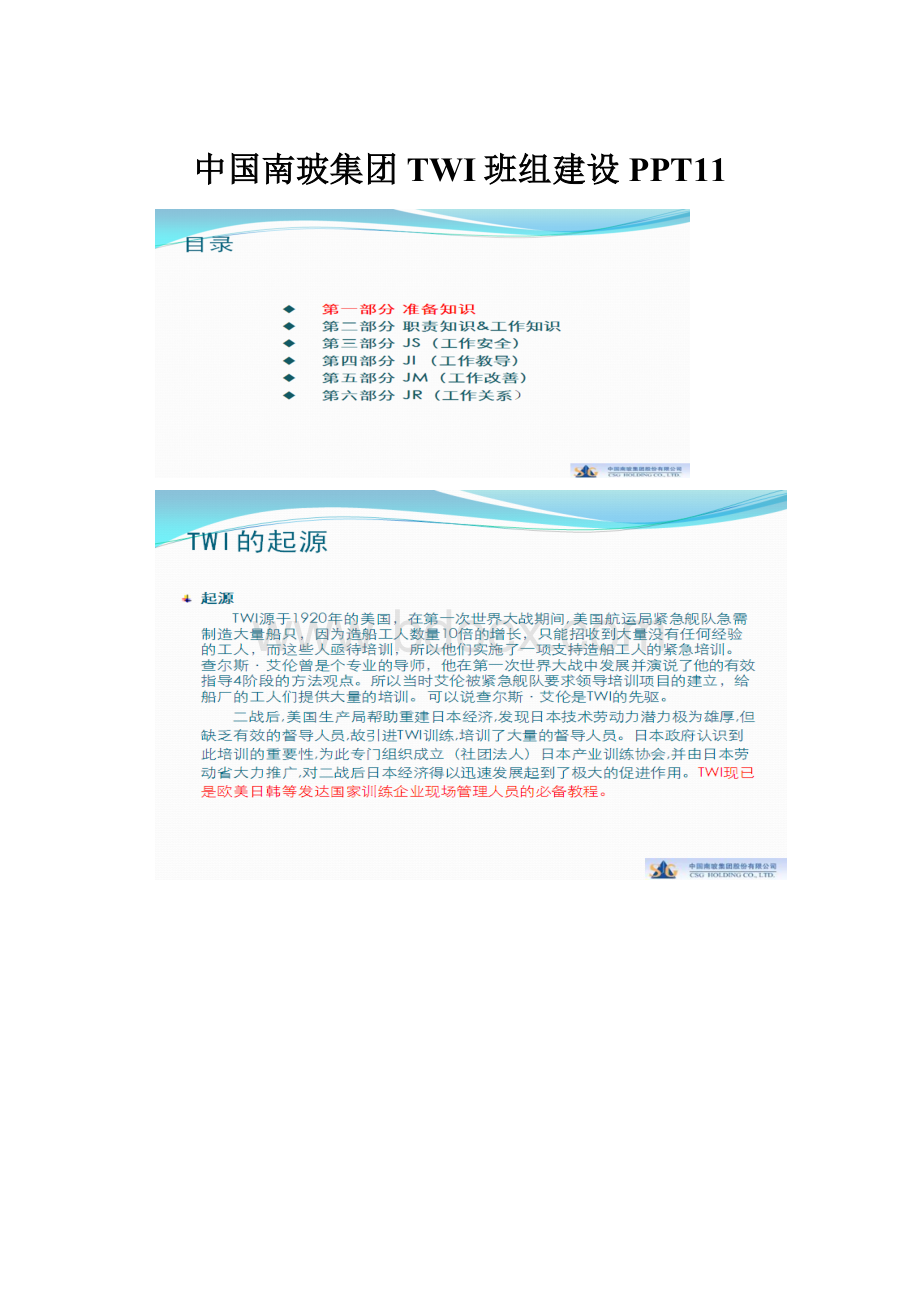 中国南玻集团TWI班组建设PPT11.docx