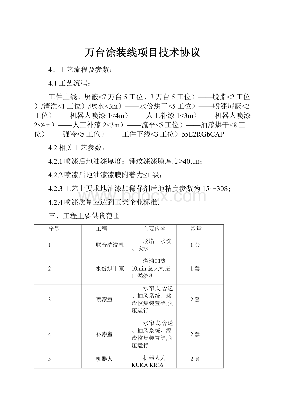 万台涂装线项目技术协议.docx