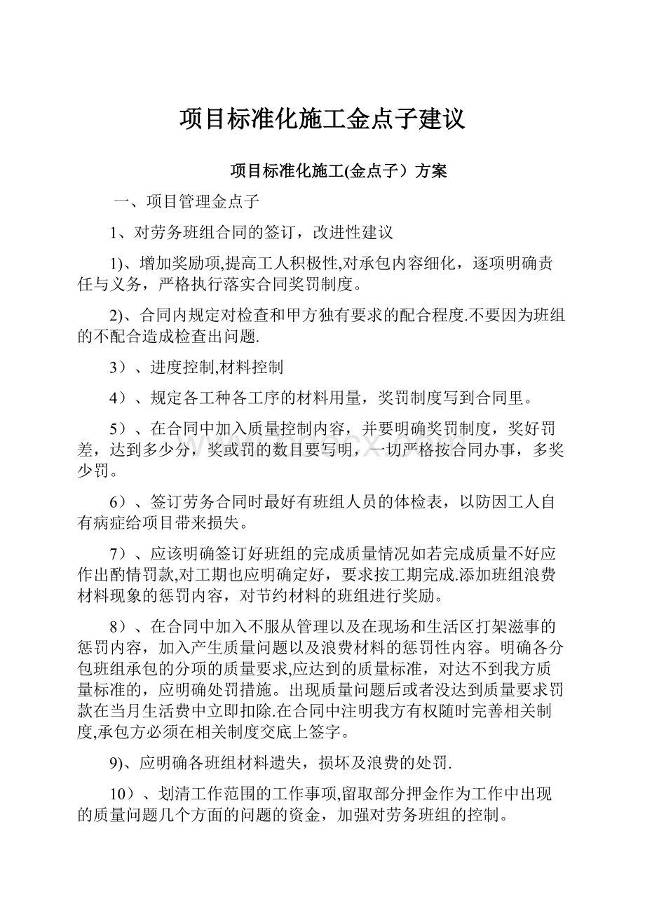 项目标准化施工金点子建议.docx_第1页