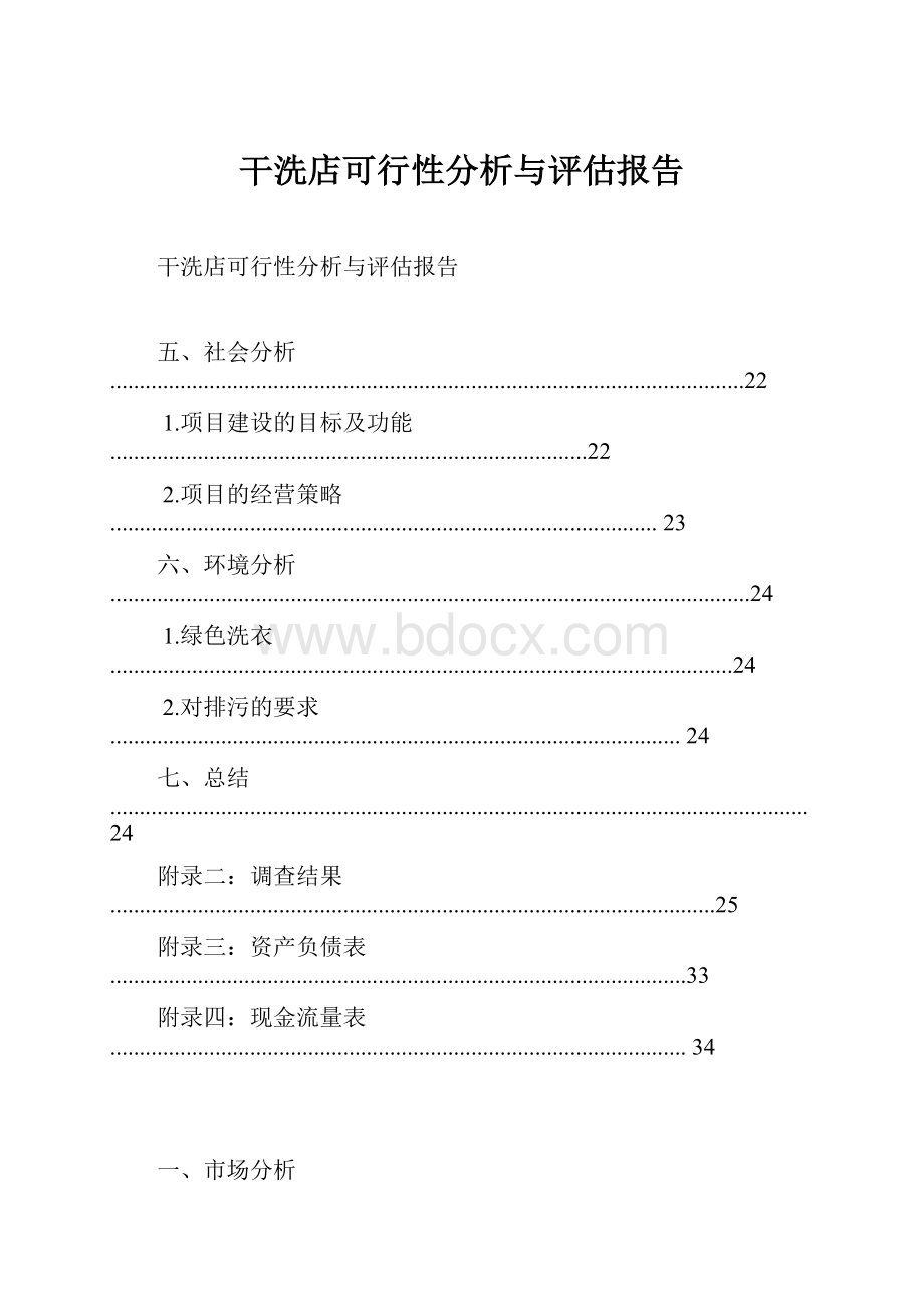 干洗店可行性分析与评估报告.docx