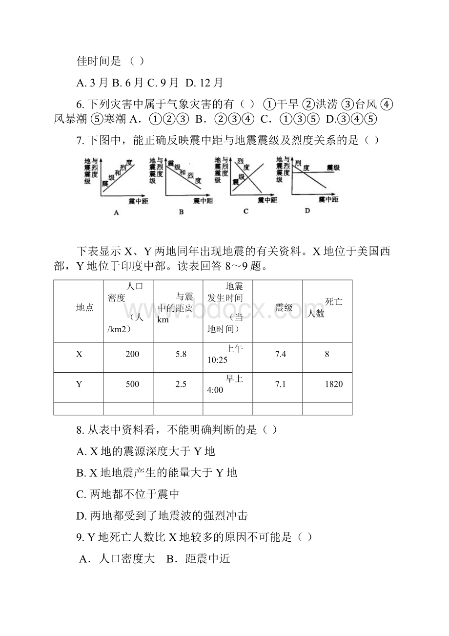 高二地理月考试题及答案河南许昌市六校学年高二第二次联考试题.docx_第2页