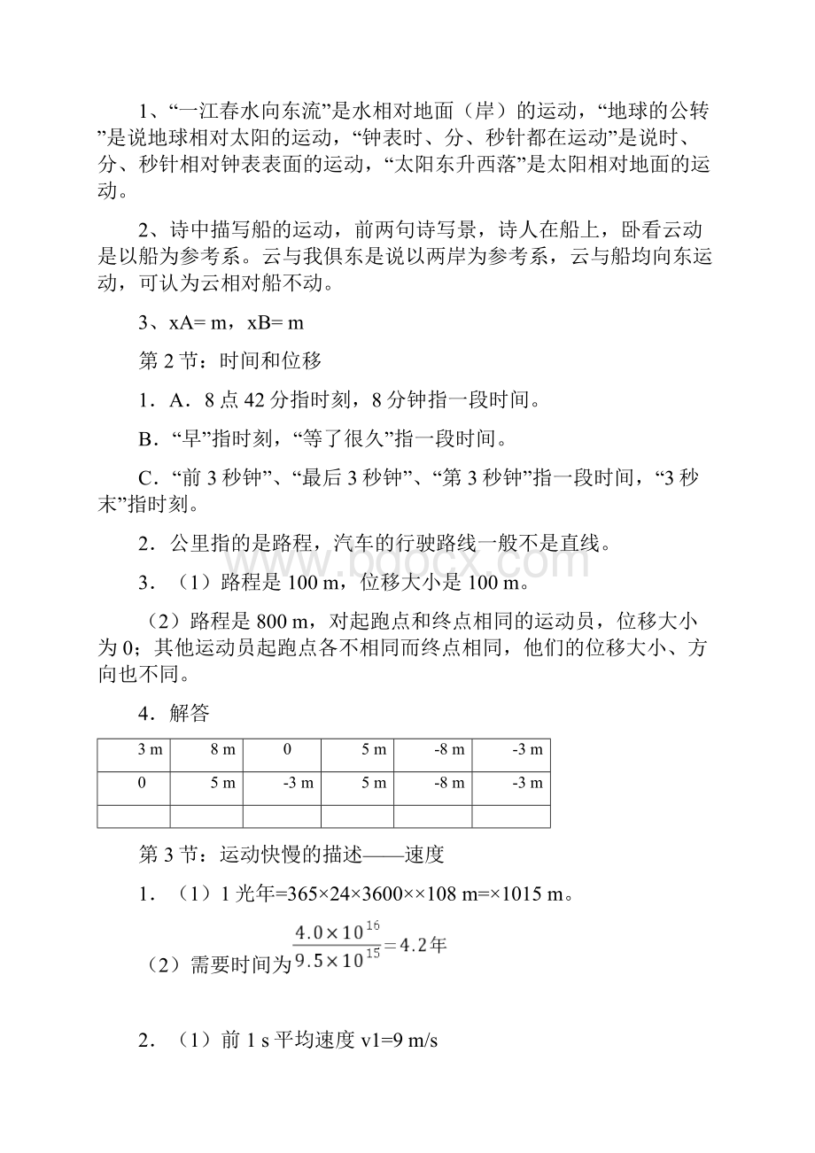 人教版高一物理课后习题答案.docx_第2页