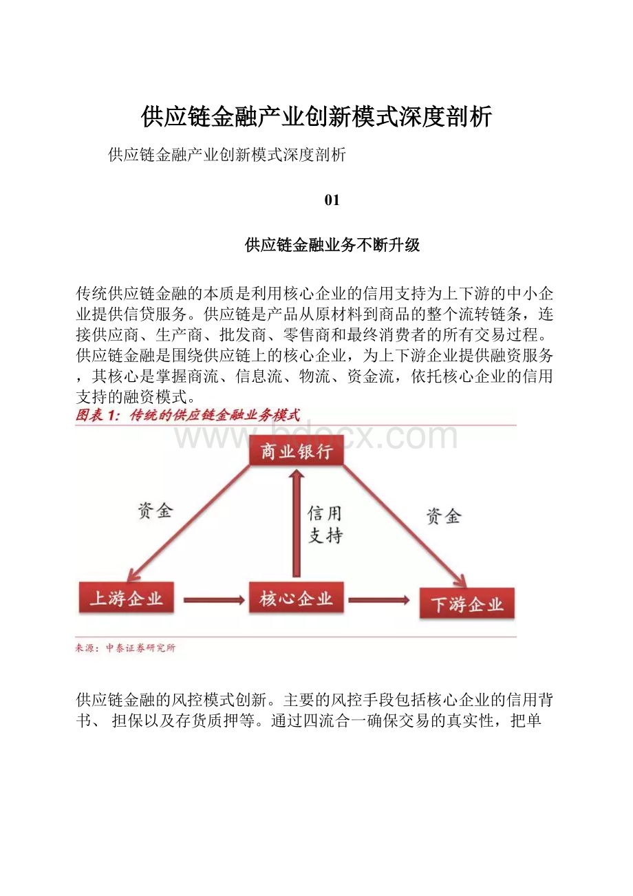 供应链金融产业创新模式深度剖析.docx