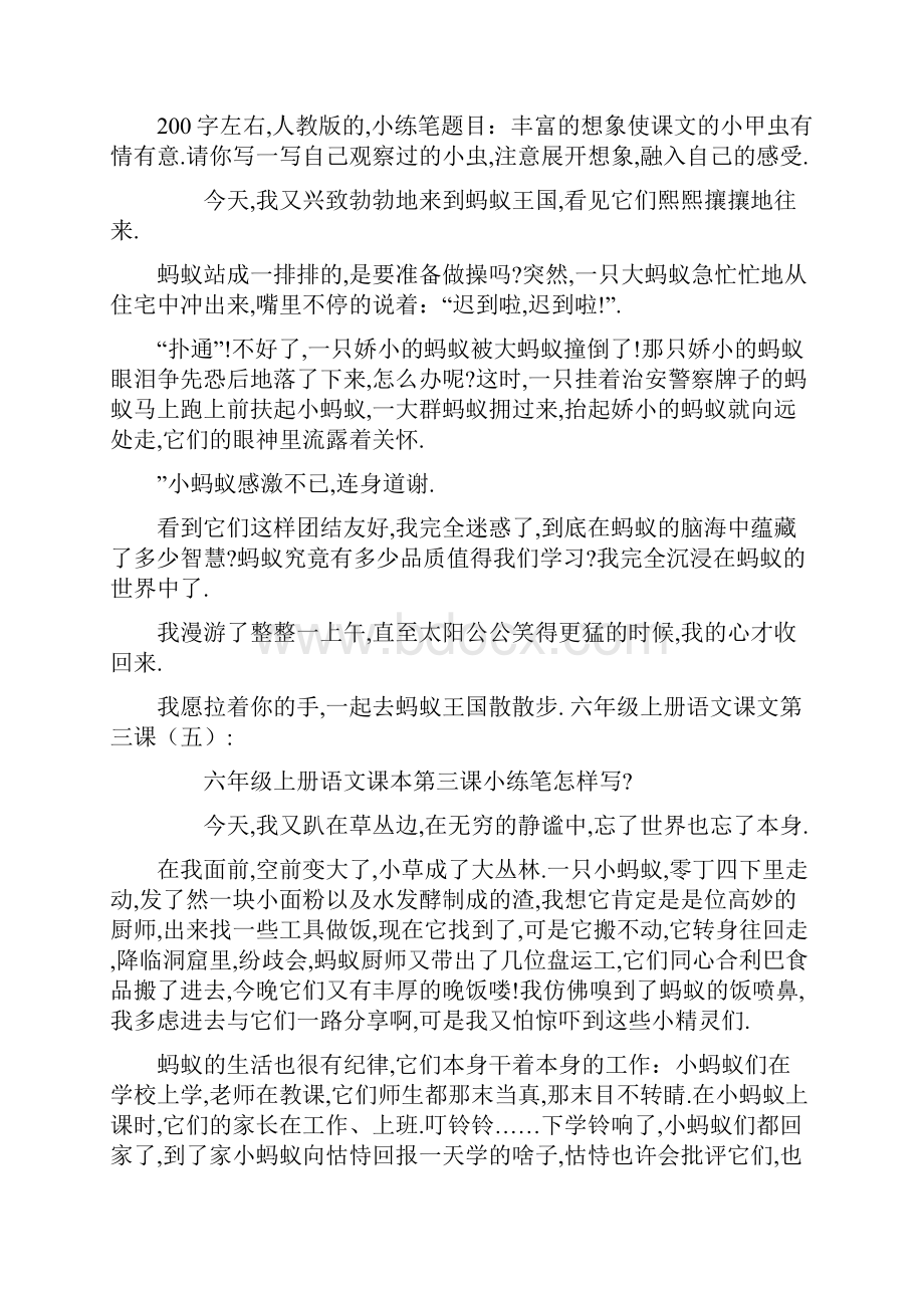 六年级上册语文课文第三课共10篇共15页.docx_第3页