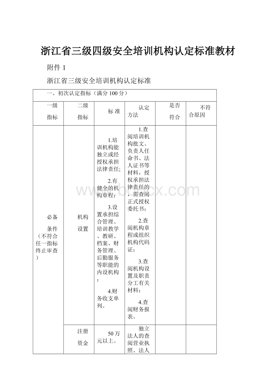 浙江省三级四级安全培训机构认定标准教材.docx