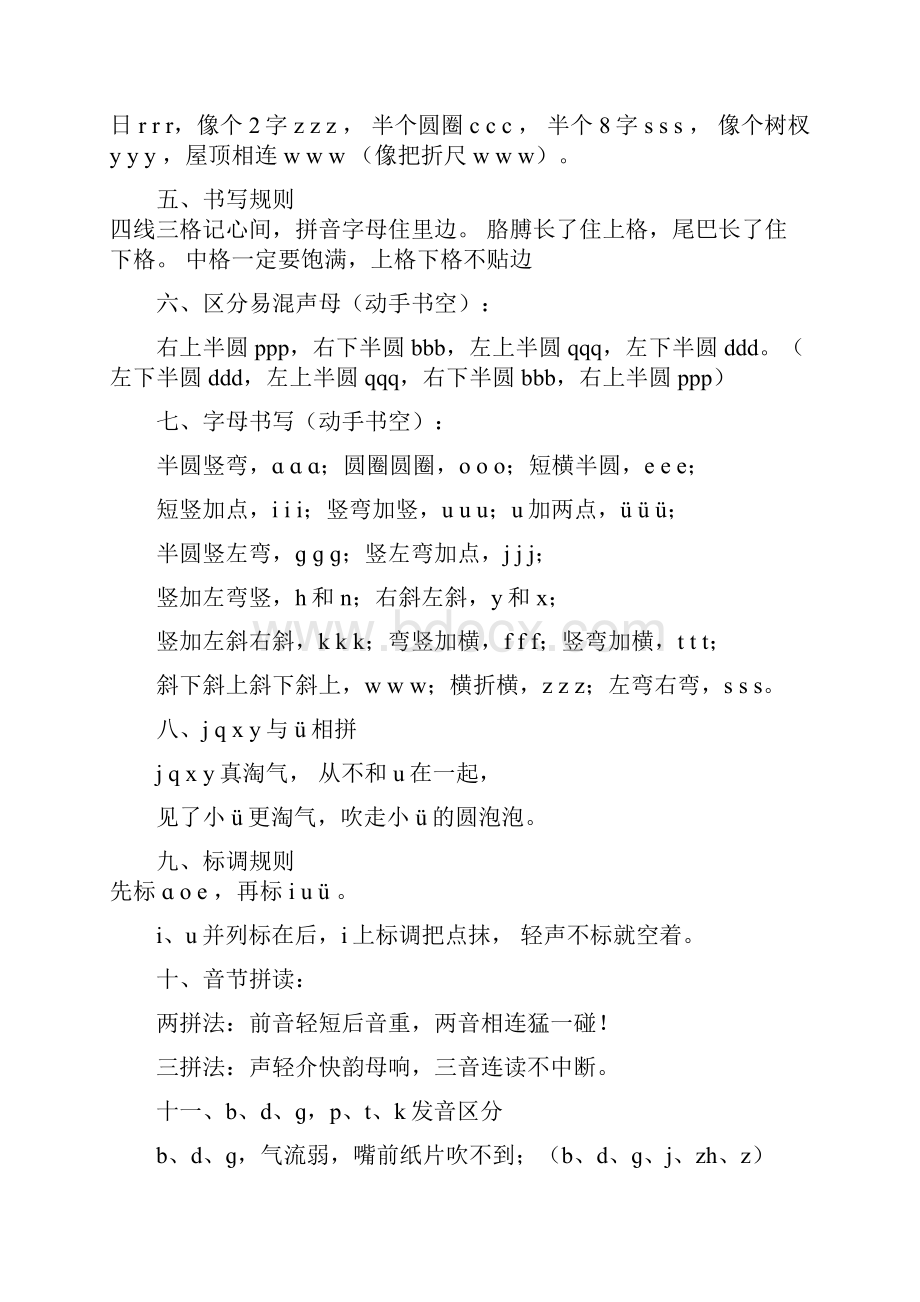 学习拼音字母口诀非常完整的之欧阳化创编.docx_第2页