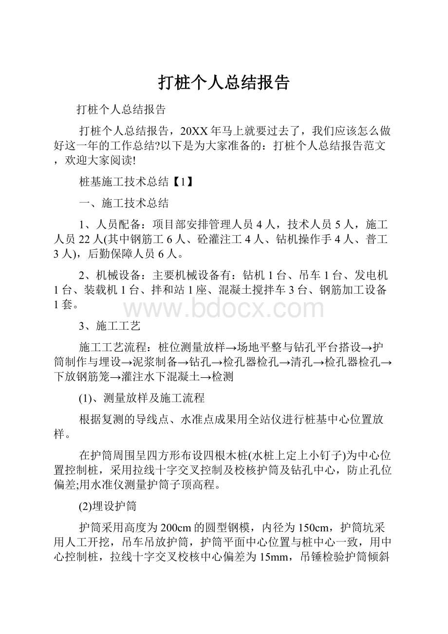 打桩个人总结报告.docx_第1页