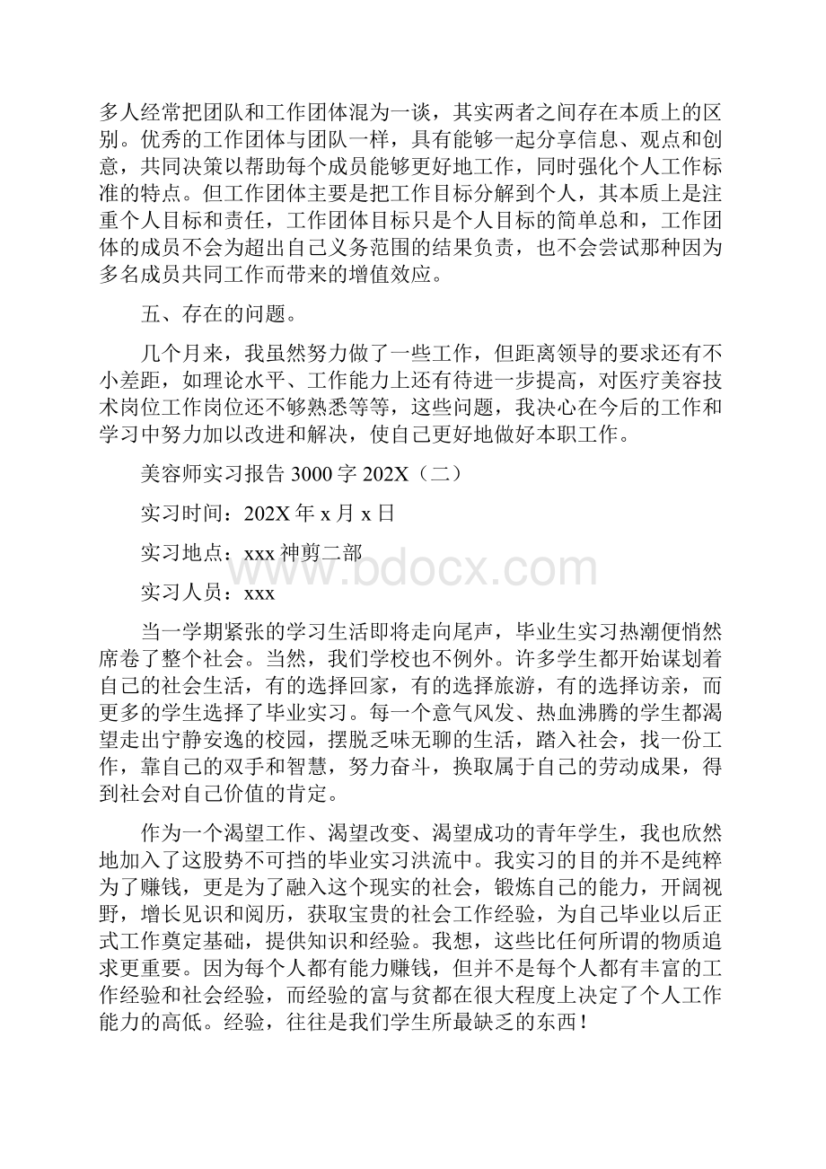 美容师实习报告3000字202Xdoc.docx_第3页