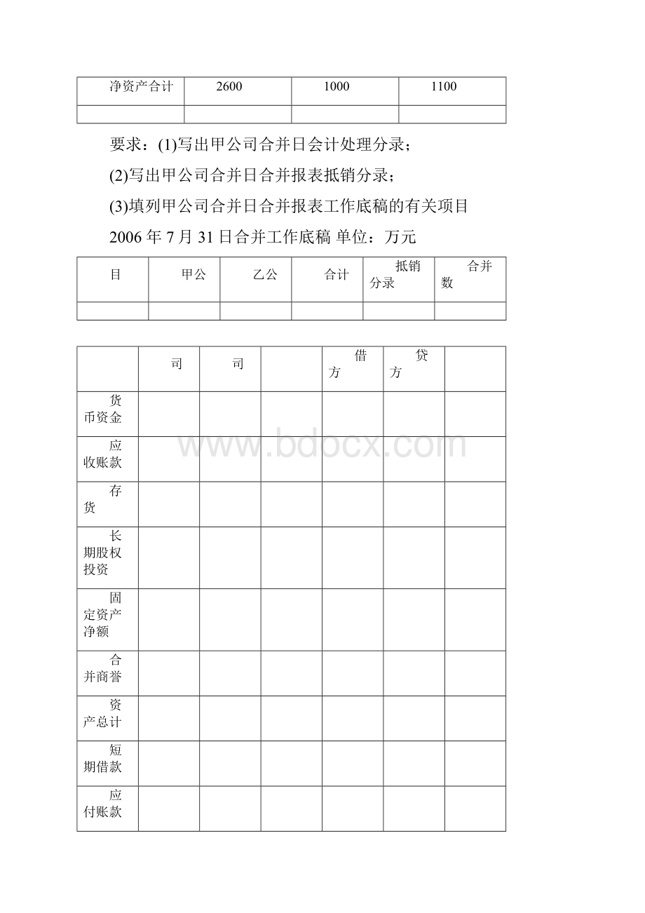 高级财务会计网上作业任务答案.docx_第2页