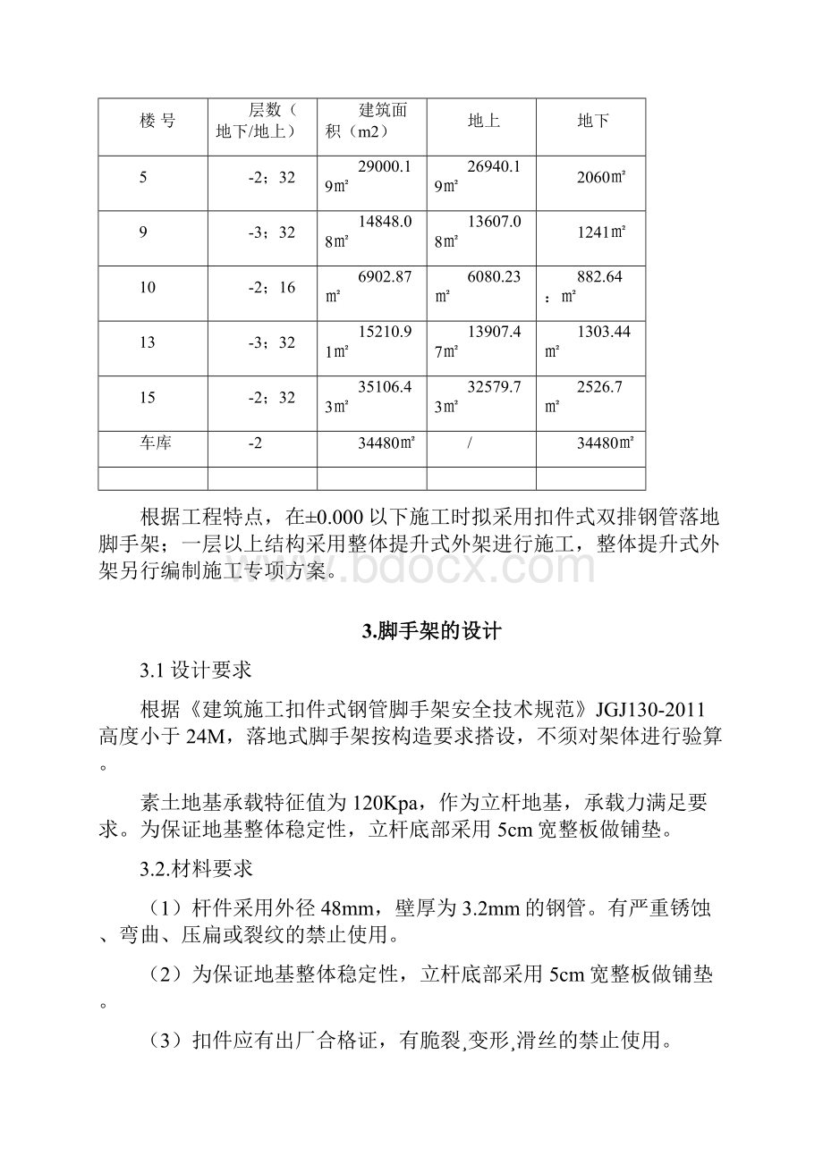 项目六部落地式外脚手架施工方案.docx_第2页